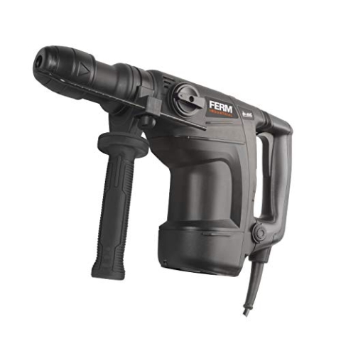 FERM Professional Bohrhammer 1100W - Variable Drehzahl - Für Bohr-, Meißel- und Drehschlagbohren - Inklusive Seitenhandgriff, Tiefenanschlag und Aufbewahrungskoffer