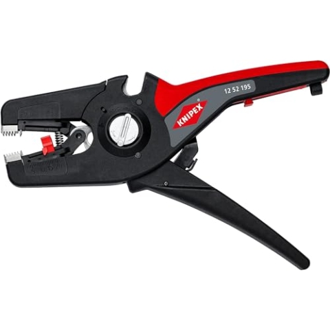 KNIPEX PreciStrip16 Automatische Abisolierzange, in Blister, 0,08-16 mm², Feinjustierung, einstellbarer Längenanschlag, 12 52 195 SB