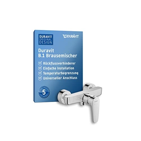 Duravit B.1 Duscharmatur Aufputz für 1 Verbraucher, Einhebel-Brausemischer mit Keramikmischsystem, chrom