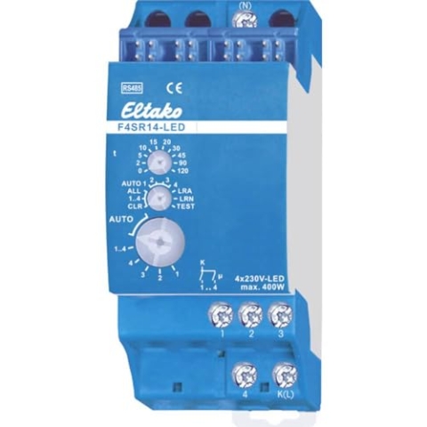 Eltako RS485-Bus-Aktor 4-Kanal-Stromstoß-Schaltrelais, 1 Stück, F4SR14-LEDFA250-GW