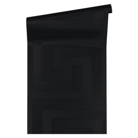 Livingwalls Versace Design Tapete Schwarz - Luxus Grafik-Tapete geometrisch Mustertapete Vliestapete 10,05 m x 0,70 m - Made in Germany