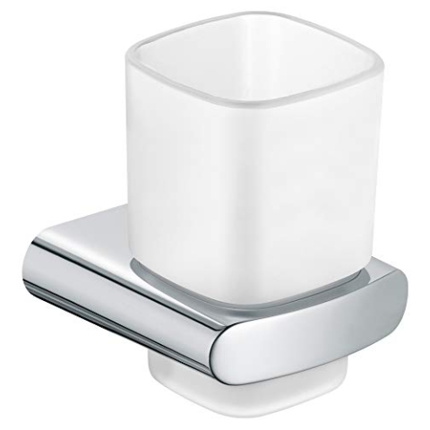 Keuco Glashalter Elegance kpl. mit Echtkristall-Glas verchromt