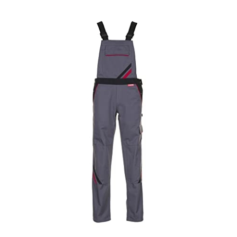 Planam Highline Damen Latzhose Schiefer schwarz rot Modell 2339 - Größe 42