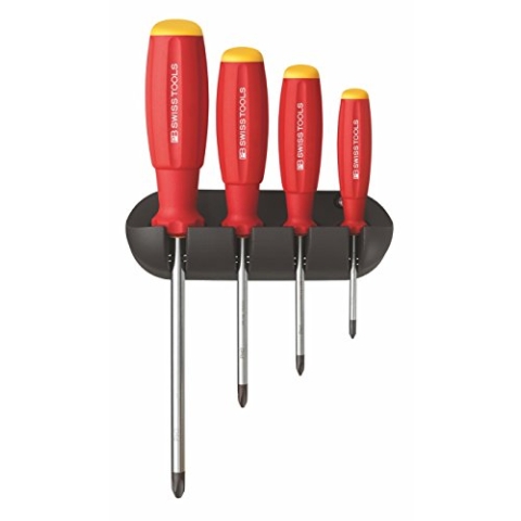 PB Swiss Tools Schraubendreher Set 4-teilig (Rot/Schwarz)