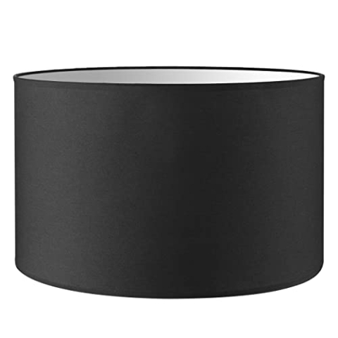 Home Sweet Home Moderner Lampenschirm Bling | zylinder |35/35/21cm | Schwarz | Stoff-Lampenschirm aus Baumwolle | für E27 Lampenfassung | RoHS-geprüft | geeignet für Stehleuchte