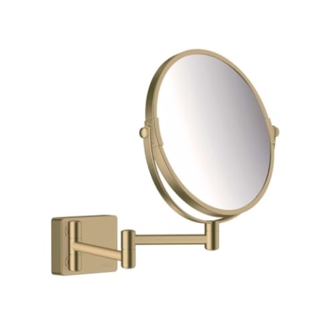 hansgrohe Kosmetikspiegel AddStoris, Rasierspiegel schwenkbar, Makeup Spiegel, Brushed Bronze