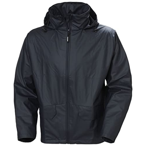 Helly Hansen Workwear Regenjacke Voss wasserdicht XXL, Schwarz (Marineblau), 70180 990, XXL