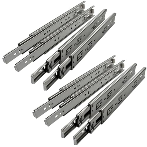 SOTECH 4 Paar (8 Stück) Vollauszüge KV1-45-H45-L700-NF 700 mm (eingeschoben) Kugelführung Tragkraft 45 Kg