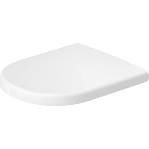 Duravit D-Code WC-Sitz, abnehmbar, mit Absenkautomatik, Pinbefestigung, 360x440mm, überlappend, Weiß Hochglanz, Edelstahl Scharniere, 0028490021