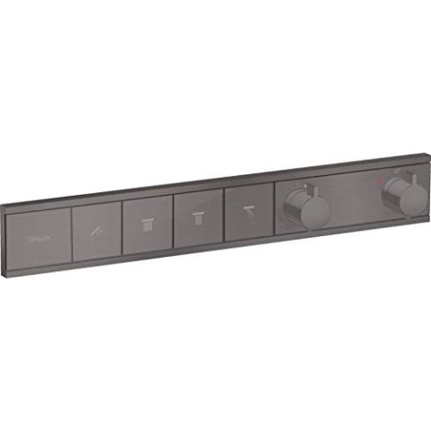 hansgrohe Unterputz Thermostat RainSelect, für 4 Funktionen, Brushed Black Chrome