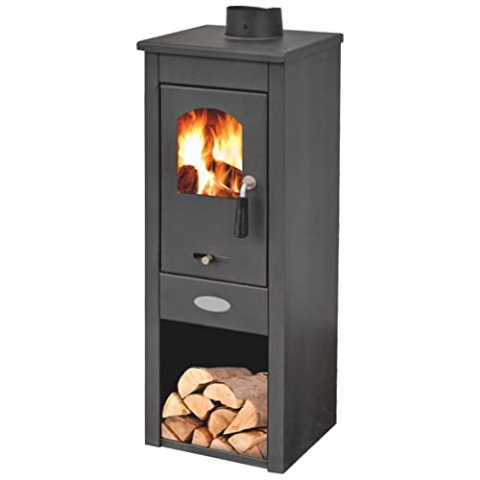 Ekonomik Lux LM Holzofen 7 kW, Anthrazit, Stahl, Raumheizung 