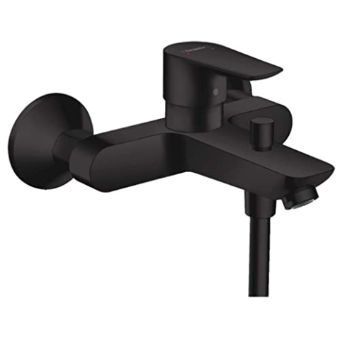 hansgrohe Wannenarmatur Talis E (Aufputz, für 2 Funktionen) Mattschwarz