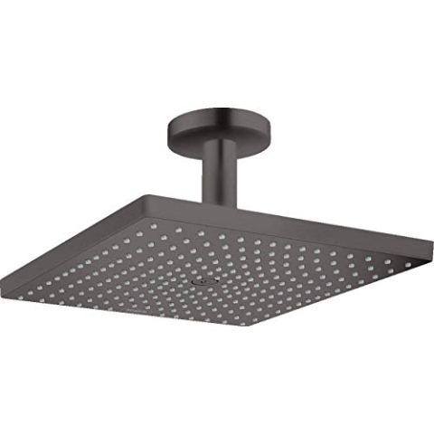 hansgrohe Duschkopf Raindance E 300 Regendusche (Kopfbrause mit Deckenanschluss) Brushed Black Chrome, 300x300 mm (Deckenanschluss)