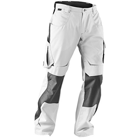 KÜBLER Workwear | Pulsschlag Arbeitsdamenhose HIGH | weiß/anthrazit | Größe 52