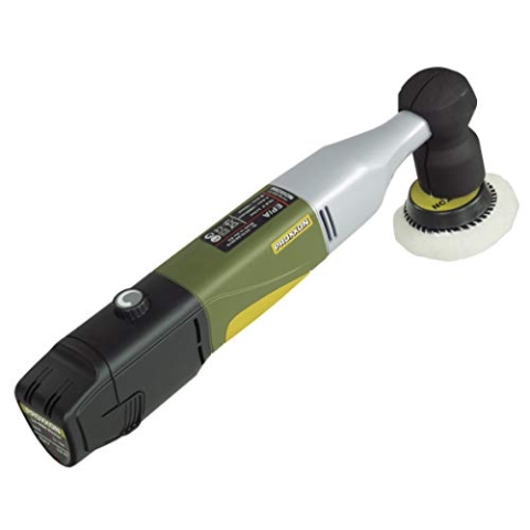 Proxxon Akku-Exzenterpolierer EP/A (mit Akku 2,6 Ah + Ladegerät, Drehzahl 1100-2600/min, Spannung 10,8 V, Poliermaschine kompakt + Zubehör) 29835
