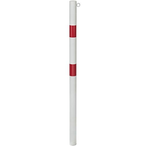 Alberts 782474 Absperrpfosten Standard SK | wahlweise in verschiedenen Ausführungen | zum Einbetonieren | weiß | Pfosten-Ø 60 mm | Höhe über Boden 100 cm
