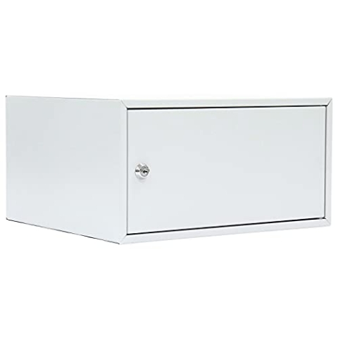Rottner Wertfach Home Case 4, Zylinderschloss, Lichtgrau, BxH 370x190 mm, Befestigungsmaterial inklusive, 1 Fachboden