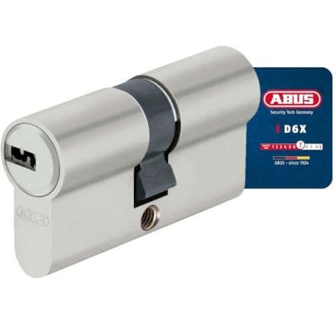 ABUS Profilzylinder D6XNP 40/50 mit 5 Schlüsseln und Code-Karte - Türschloss für Sicherheit an Haustür und Wohnungstür - Doppelzylinder mit Not- und Gefahrenfunktion