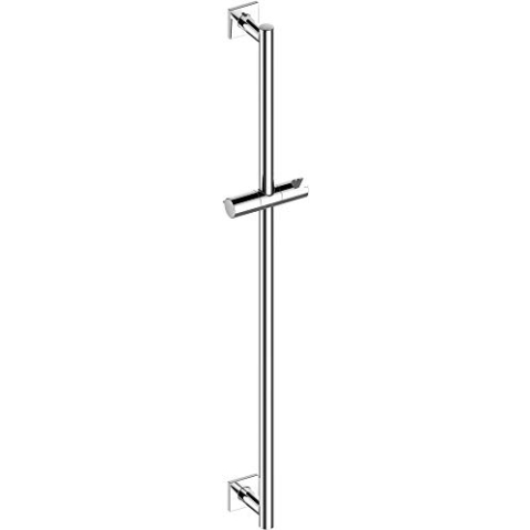 KEUCO IXMO Brause-Stange hochglanz-verchromt, 85,5 cm lang mit Handbrausehalter, verstellbare Höhe und Neigung, eckige Rosetten, Wandmontage