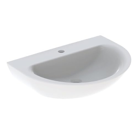 Geberit Renova Waschtisch, 1 Hahnloch, ohne Überlauf, Breite: 70cm, 500.665.01.1, Farbe: Weiß