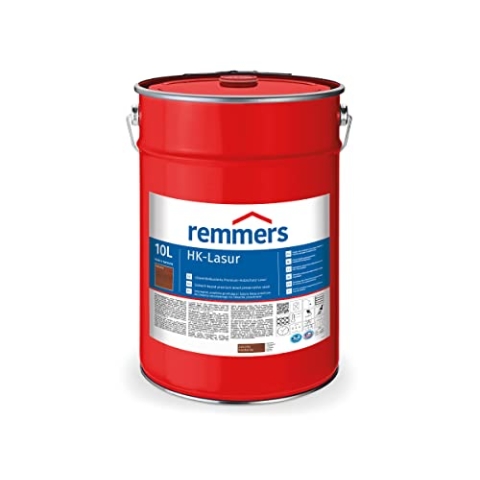 Remmers HK-Lasur 3in1 kastanie, 10 Liter, Holzlasur aussen, 3n1: Imprägnierung, Grundierung & Lasur, Holzschutz vor Feuchtigkeit & UV-Strahlung