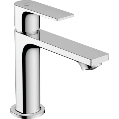 hansgrohe Rebris E - Waschtischarmatur ohne Ablauf, energiesparend (CoolStart), Wasserhahn Bad mit Auslauf Höhe 109 mm, Mischbatterie Waschbecken wassersparend (EcoSmart), Chrom, 72560000
