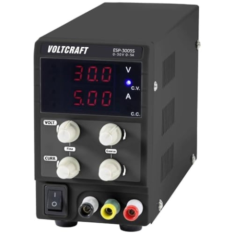 VOLTCRAFT ESP-3005S Labornetzgerät, einstellbar 0 - 30 V 0 - 5 A 150 W Steckanschluss 4 mm schmale Bauform Anzahl Ausgä