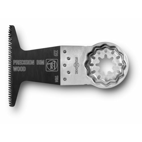 FEIN E-Cut Precision BIM-Sägeblatt, Ve. 10 St., Breite 65 mm, Länge 50 mm, Aufnahme Starlock, Bi-Metall mit doppelreihige Japan-Verzahnung für alle Holzwerkstoffe, Gipskarton und weiche Kunststoffe