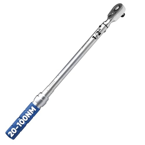 SW-Stahl 03808L Profi Drehmomentschlüssel 1/2 Zoll 20-100 Nm I Antrieb-Vierkant 12,5 mm (1/2") I Knarre Auto Drehmoment Werkzeug für Reifenwechsel I Ratsche
