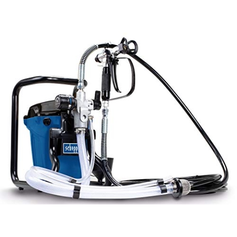Scheppach ACS3000 Airless Farbsprühsystem 750W max. 207bar 7,6m Radius Durchflussmenge 1,1L/min, Malersystem Sprühpistole