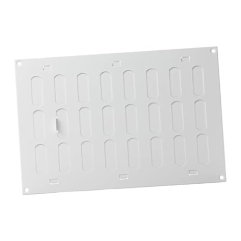 300x200mm Schiebegitter aus Stahlblech - Weiß Lüftungsgitter Abluftgitter, aus EUROPLAST
