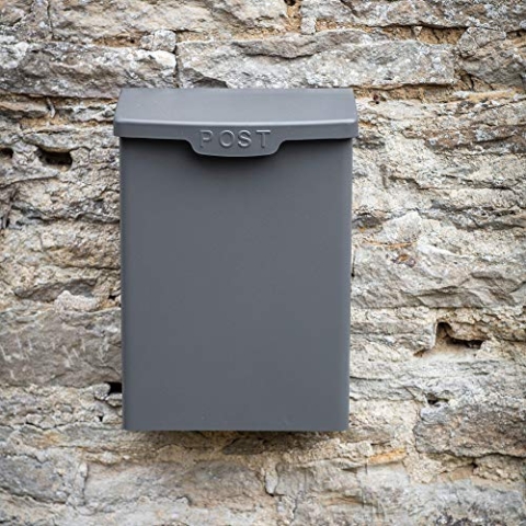CKB LTD Briefkasten, Wandmontage, abschließbar, für Umschläge 39,5 x 28,6 x 17,5 cm, Anthrazit