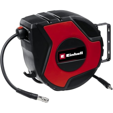 Einhell Druckluft-Schlauchtrommel TC-PH 150 (Schlauchlänge 15 m + 1,5 m Anschlussschlauch, Schlauchinnendurchmesser 9 mm, max. Betriebsdruck 16 bar, inkl. Wandhalterung)