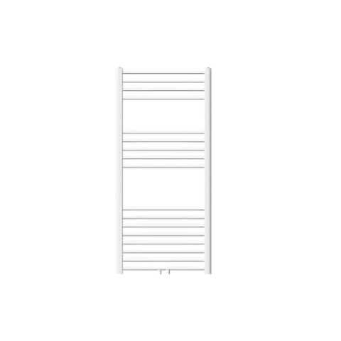 ECD Germany Badheizkörper 600 x 1200 mm - Weiß - gebogen mit Mittelanschluss - Design Heizkörper Handtuchwärmer Handtuchtrockner Handtuchheizkörper Handtuchheizung Handtuchheizer Badezimmer Heizung