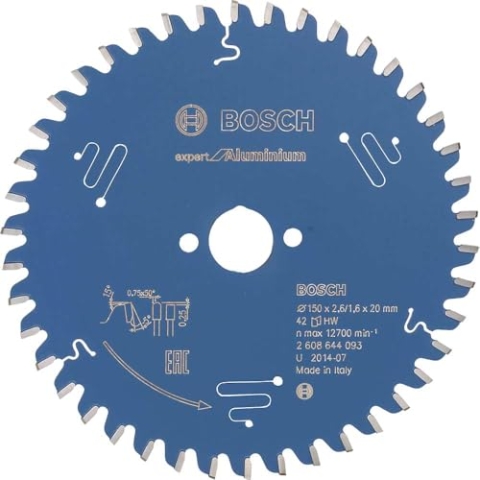 Bosch Professional 1x Kreissägeblatt Expert for Aluminium (für Aluminium, Sägeblatt Ø 150 x 20 x 2,6 mm, 42 Zähne, Zubehör Kreissäge)