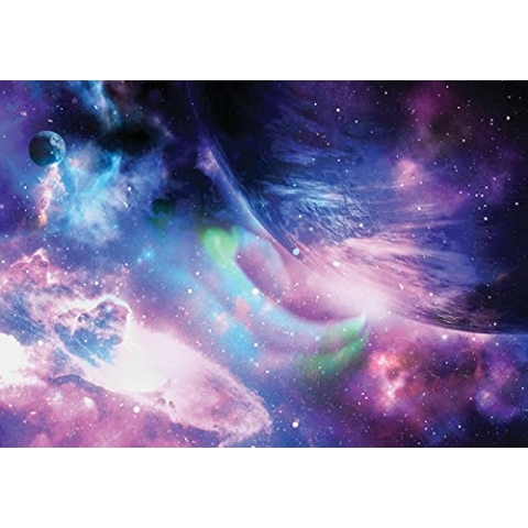 Fototapete Kosmos Kinderzimmer Galaxy Galaxie Weltall Vlies Tapete Latexdruck UV-Beständig Geruchsfrei Hohe Auflösung Montagefertig (13867, V10 (368x280 cm) 4 Bahnen)