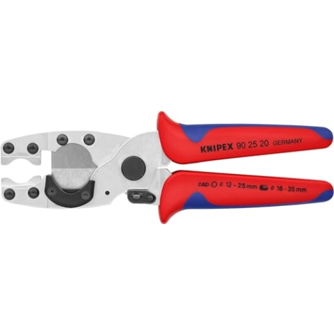 KNIPEX Rohrschneider für Verbund- und Schutzrohre mit Mehrkomponenten-Hüllen verchromt 210 mm 90 25 20 SB