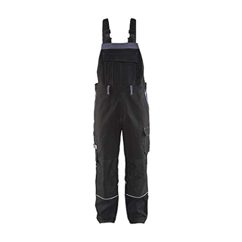 Blaklader 28611516 ANTI-FLAMMEN-LATZHOSE, Schwarz/ Grau, grootte C48