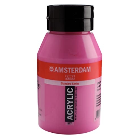Amsterdam Standard Series Acrylic Paint Jar - Permanentrotviolett hell 577-1000 ml - deckend mit ausgezeichneter Lichtechtheit
