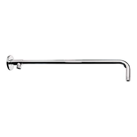 aquaSu® Brausearm Soma | 50 cm Länge | mit Winkel: 90 Grad | Ø 20 mm | für Kopfbrausen | Anschluss in 1/2 | mit Rosette | zur Aufputz-Montage an der Wand | Metall | chrom | 72396 1