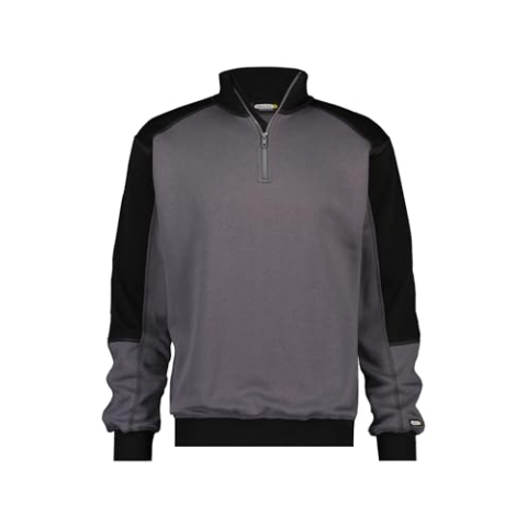 DASSY® Basiel Zweifarbiges Sweatshirt - Größe XL - ZEMENTGRAU/SCHWARZ