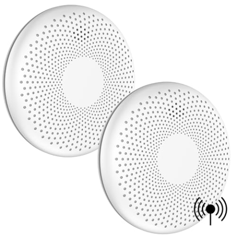 Aroha Link Vernetzte Rauchmelder und Kohlenmonoxid Melder - 10 Jahre Batterie - Kombination CO Melder & Feuermelder Vernetztbar, Kombinationsmelder - 2 Set