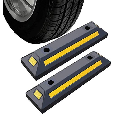 2er Radstopper Anfahrschutz Radstopp Parkbegrenzung Abgrenzung Einparkhilfe für Parkhaus Carport Parkplatz Garage Parking 55 x 15 cm