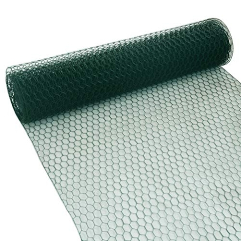 Garmix Sechseckgeflecht Grün 13mm 25mm 0,8mm 1mm Kaninchendraht Maschendraht (25mm 50m 100cm 1.0mm)