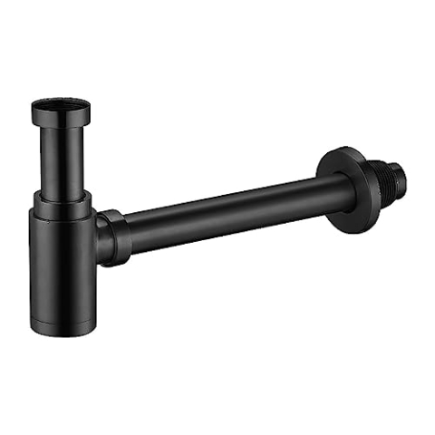Aloni Messing/Edelstahl schwarz matt Siphon 35 cm