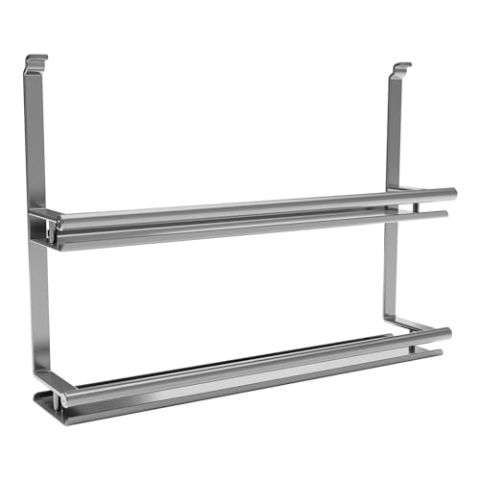 Kesseböhmer Linero style Gewürzbord Edelstahloptik 2-etagig 380 x 80 x 271 mm zum Einhängen von SOTECH