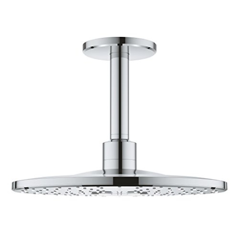 GROHE Rainshower SmartActive 310 - Kopfbrause- Set - Deckenauslass (142mmm, 2 Strahlarten, Antikalk- System, perfektes Strahlbild), chrom, 26477000