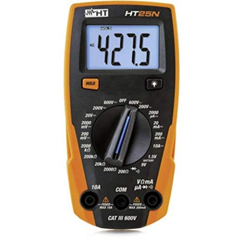 HT-Instruments Kompaktes Multimeter mit Batterietester, HT25N