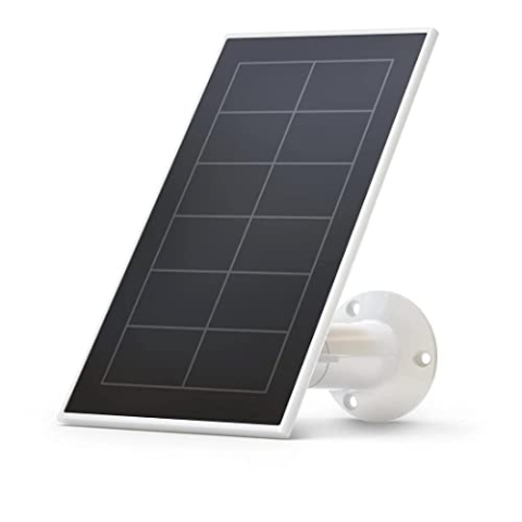 Arlo Zertifiziertes Zubehör, Solarpanel, Wetterfest, Nur Kompatibel Mit Arlo Essential Gen 1 (+XL) Überwachungskamera Aussen WLAN, Perfekt, Um Ihre Kameras 24/7 Aufgeladen Zu Halten, Weiß