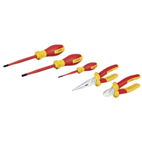 Bosch Professional gemischtes VDE-Handwerkzeug-Set (5-teilig, in L-BOXX-Einlage)